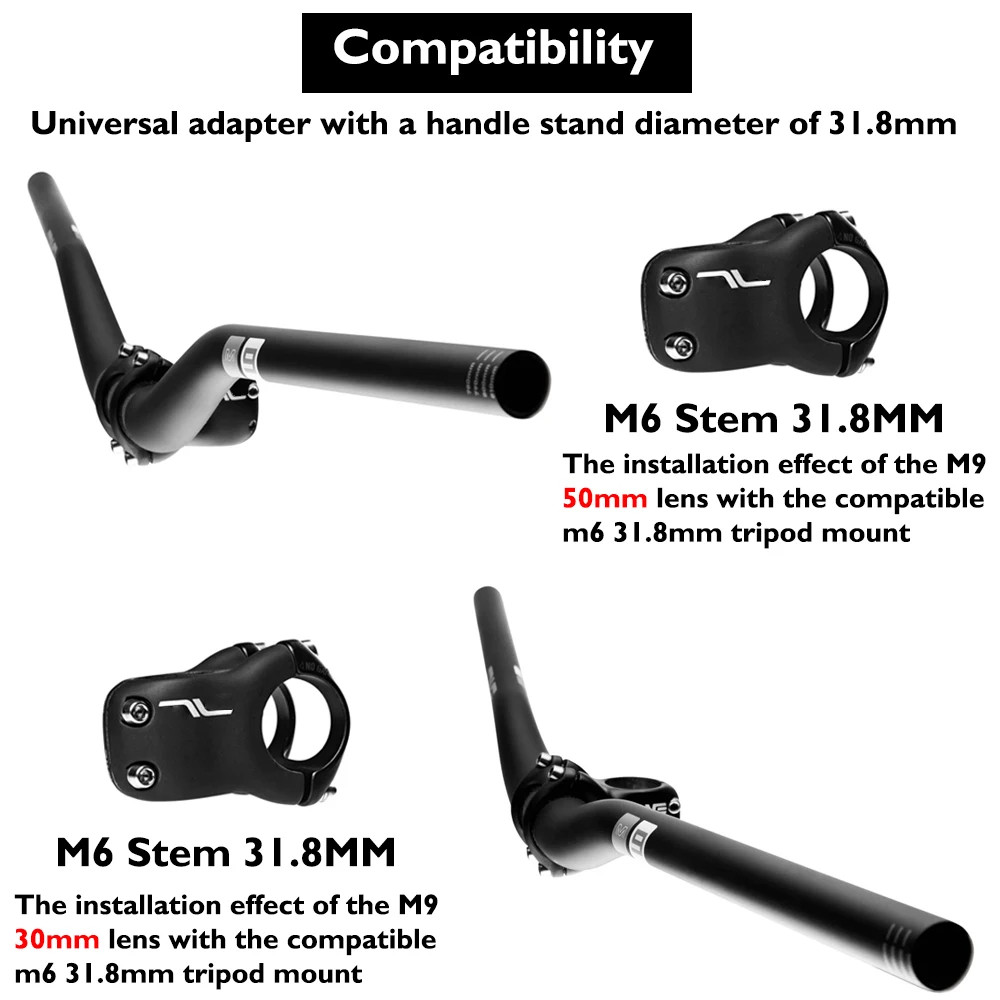 Carbon Mountain Bike Handlebar 31.8mm Clamp 780-800mm 30/50mm Rise 8 Sweep