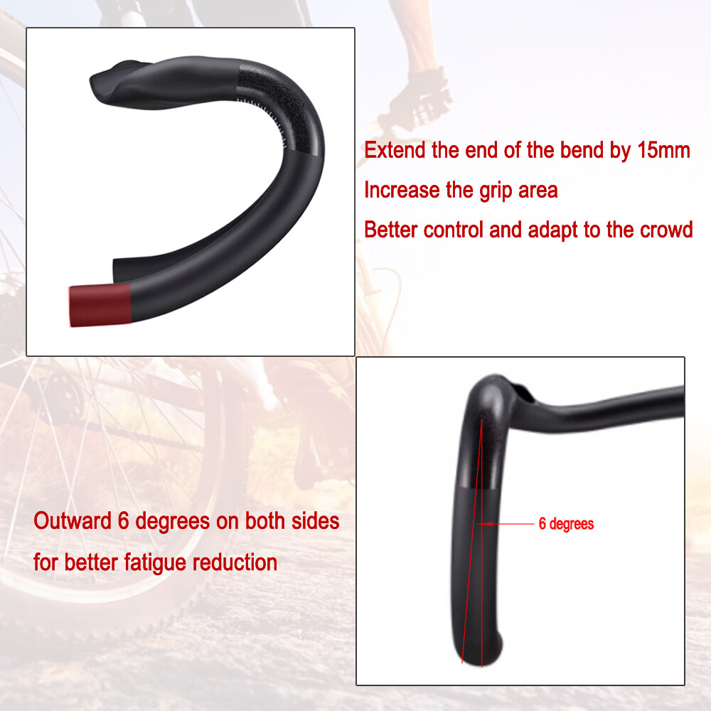 31.8 Road Carbon Handlebar Break Winding Reduce Resistance Drop Bar Handle Bars