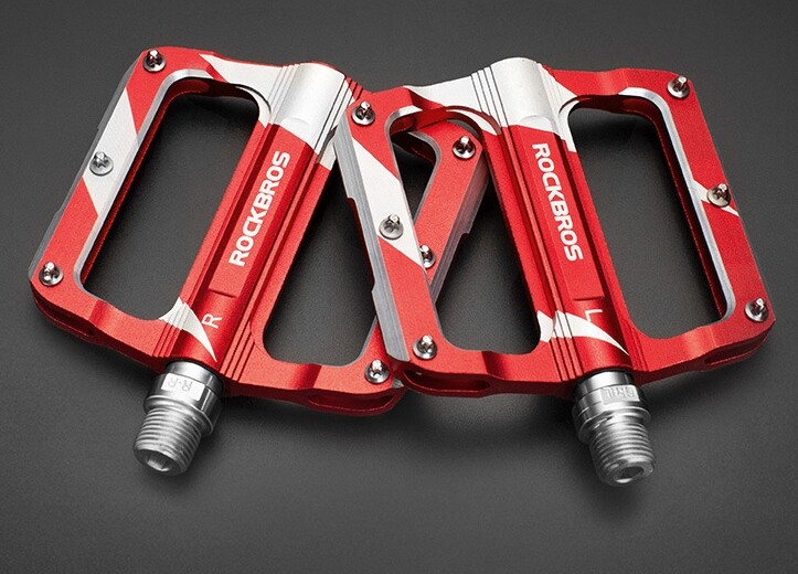 ROCKBROS MTB 9/16″ DU Sealed Bearing Flat Aluminum Pedals Bike Bicycle Pedals