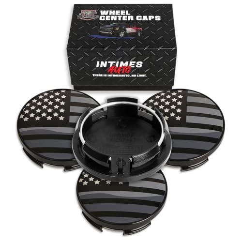 63MM 2.5 Inch Wheel 63.0MM O.D. / 55.5MM I.D. Gloss Black with American Flag