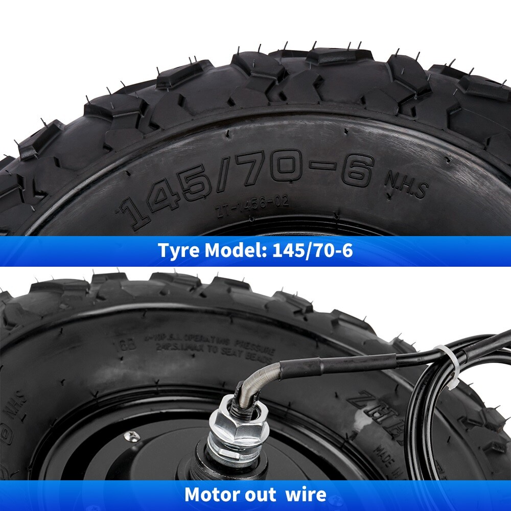 14.5 Inch 24V/36V/48V 350W/500W 40 N.M, Off Road Tires Gear Hub Motor