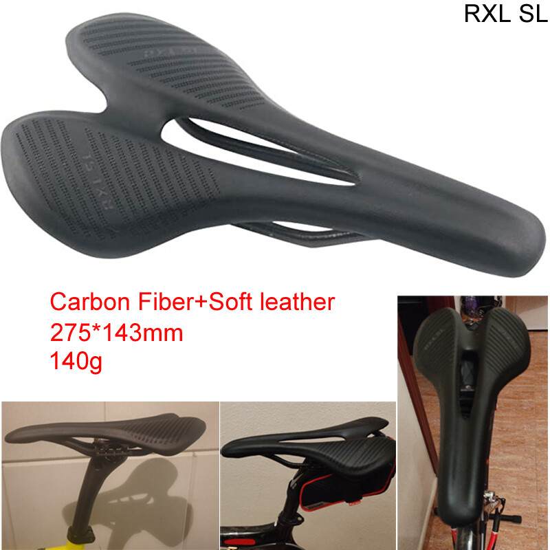 Bicycle Saddle Carbon Leather Road/Mountain Bike Front Seat Mat for Cycling 140g