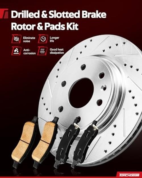 Front Brake Pads and Rotors Kit replacement for Front For: 2006 31311+D465A