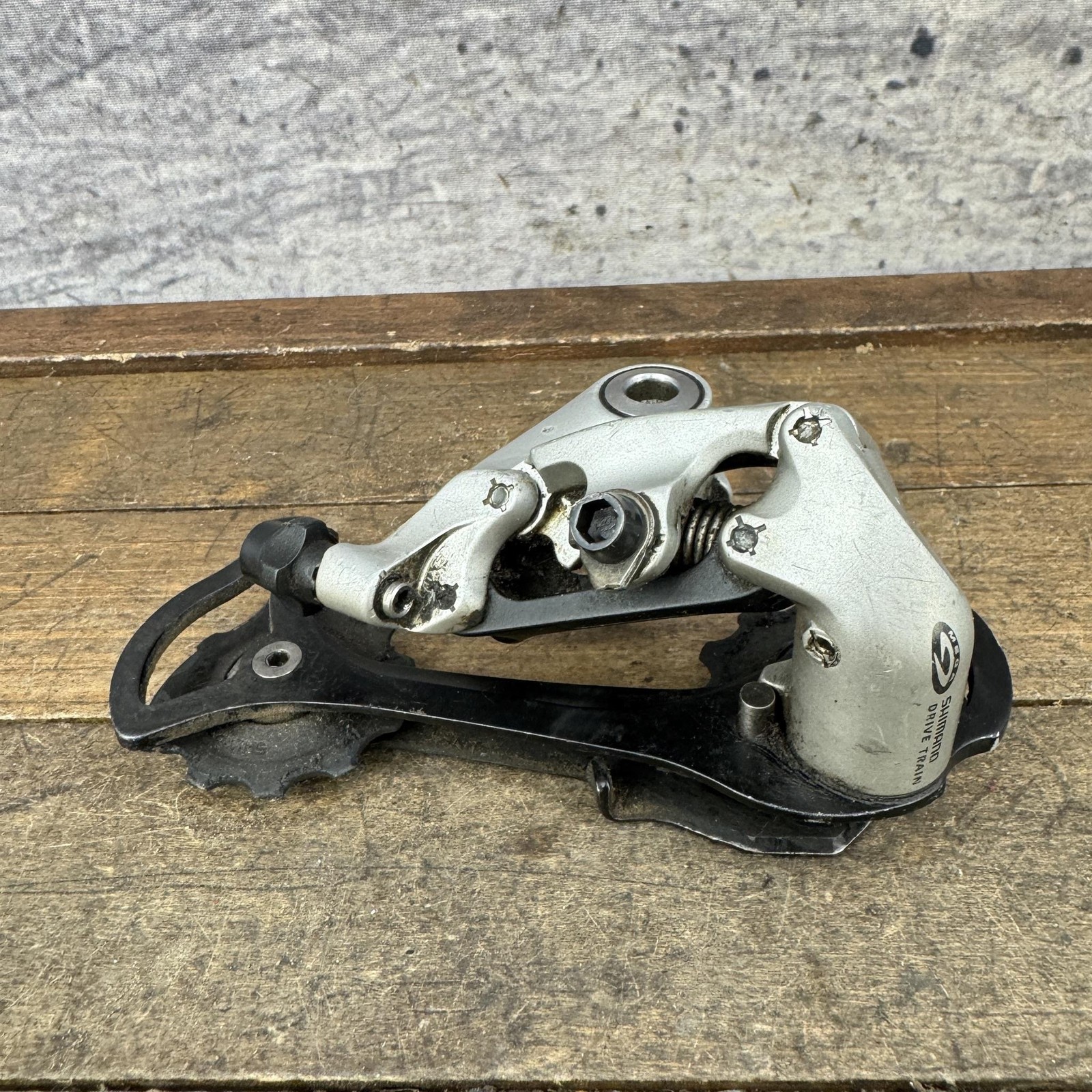 Vintage Shimano Deore XT RD-M750 Rear Derailleur Long Cage 9s Silver Japan MTB