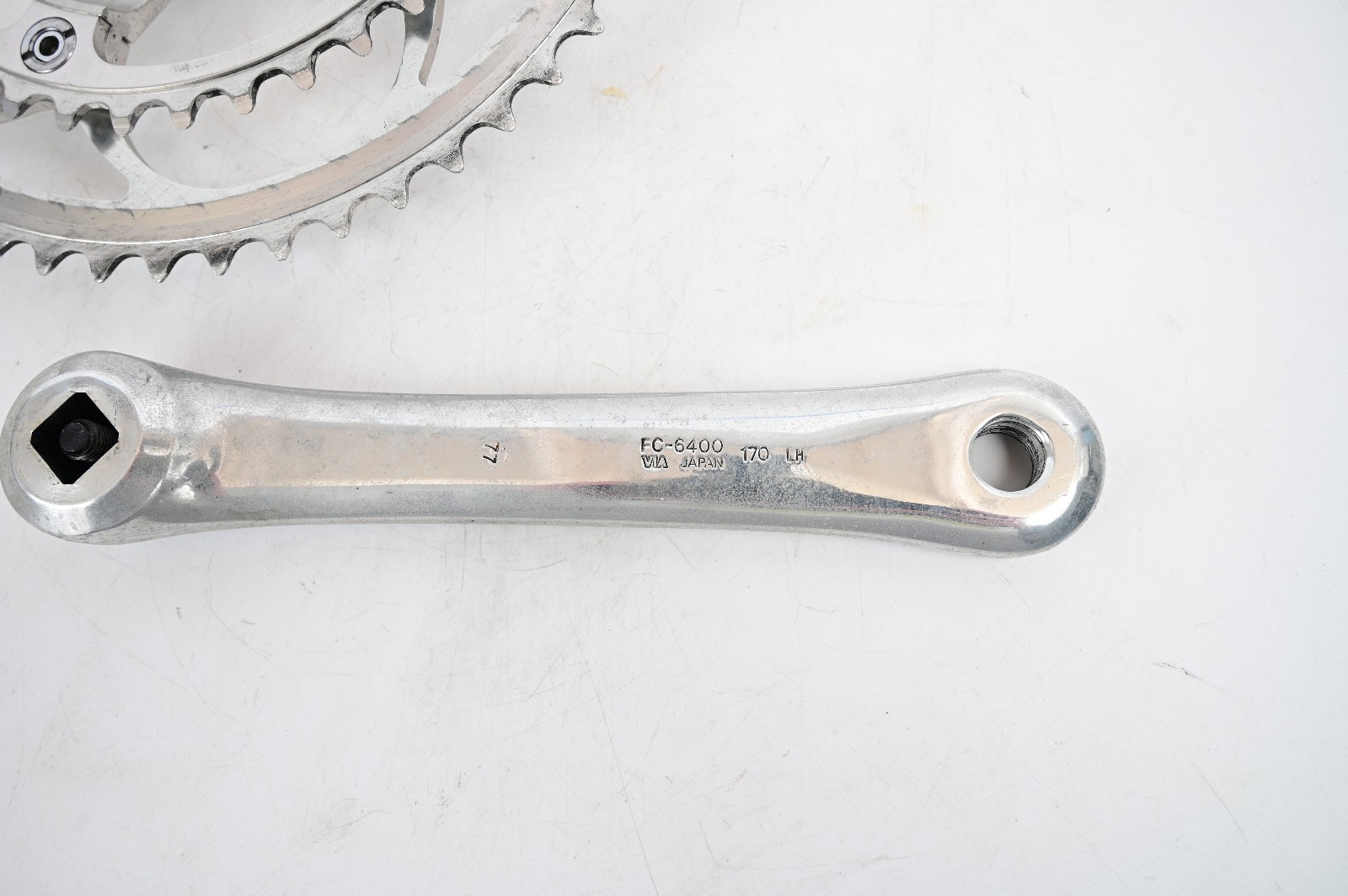 Vintage Shimano 600/Ultegra Tri-Color FC-6400 Double Road Bike Crankset, 53/39t