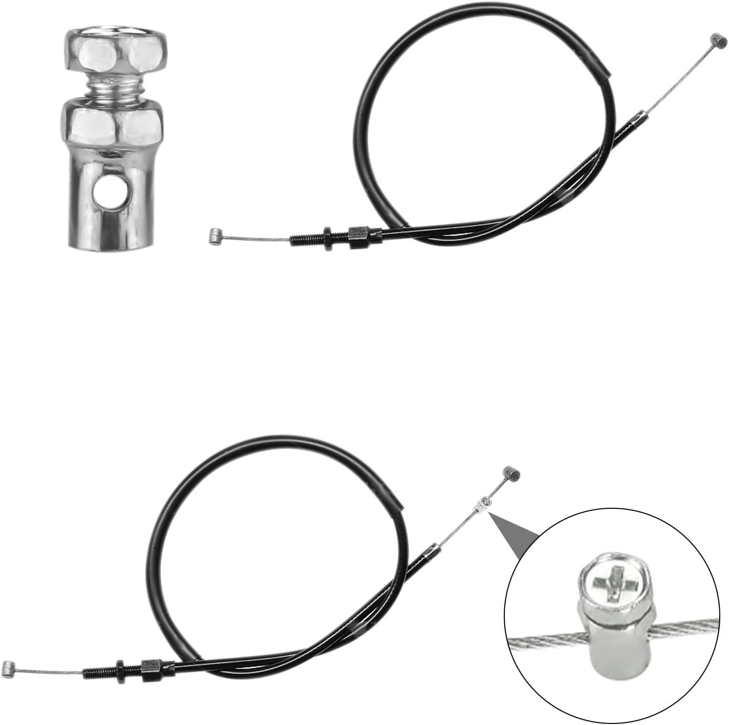 20 Pcs 6Mm Solderless Cable Nipples for Throttle & Brake Cable Ends