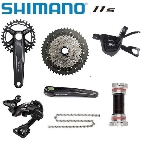 New Shimano 1×11 Speed MTB Groupset Deore M5100 Crank&BB52 W/XT M8000 KITS 46T