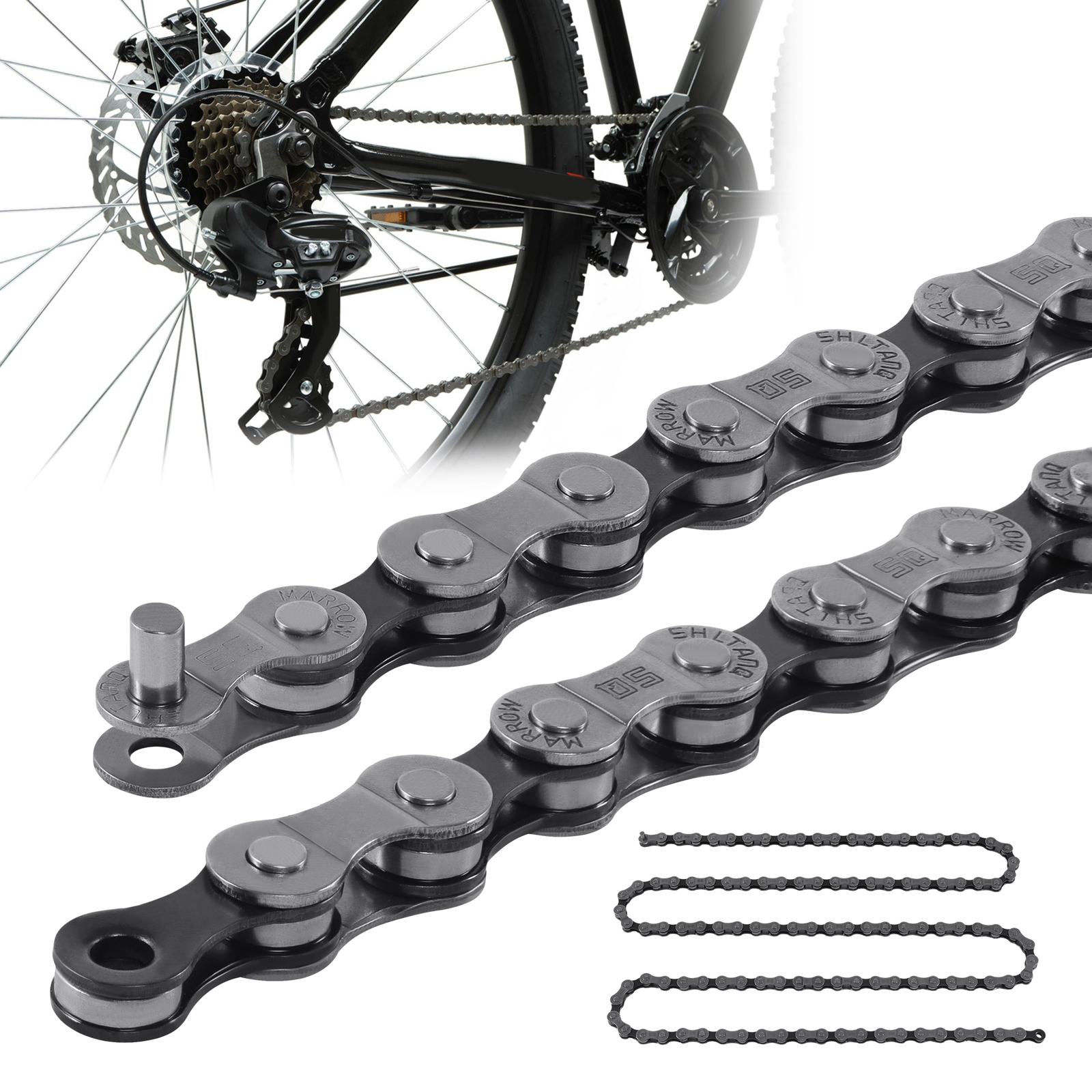 6-7-8 Speed Bike Chain Bicycle MTB Steel Chain With 116 Links Carbon Steel