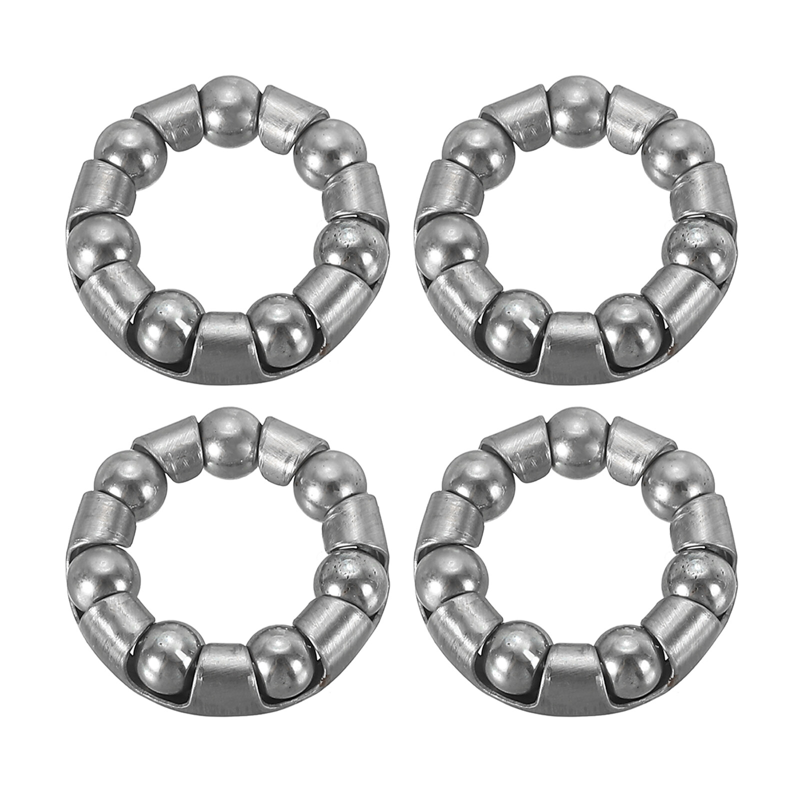 Bike Ball Crank Bearing 20mm x 7 Balls, 4 Pack Bicycle Bearings, Silver