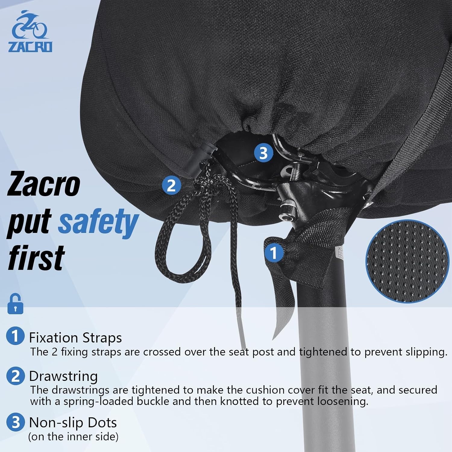 Bike Seat Cushion Padded Gel Cover for Bicycle Saddle