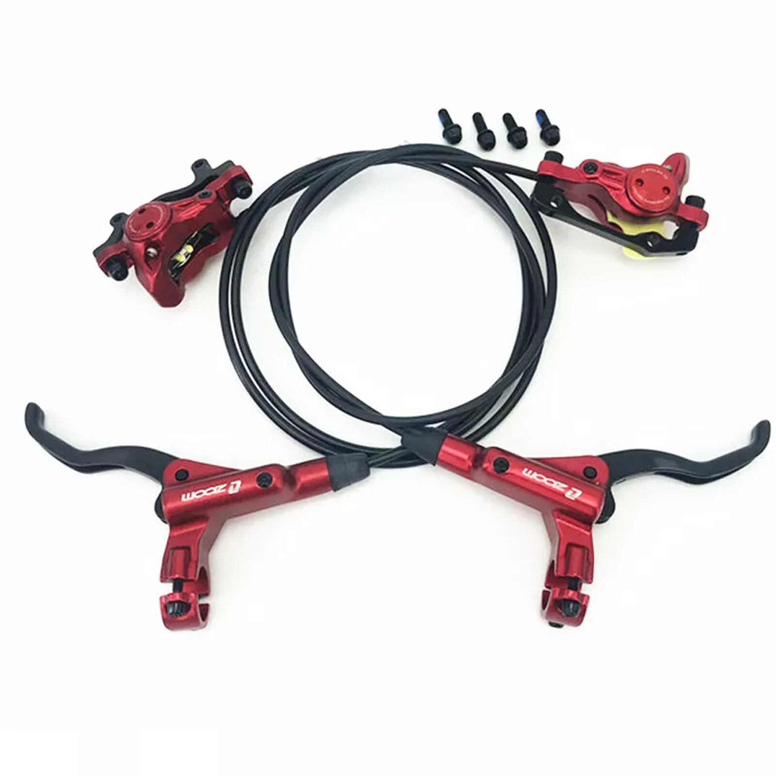 For Zoom HB875 Mountain E-Bike Cycle Hydraulic Disc Rotor Brake Set color