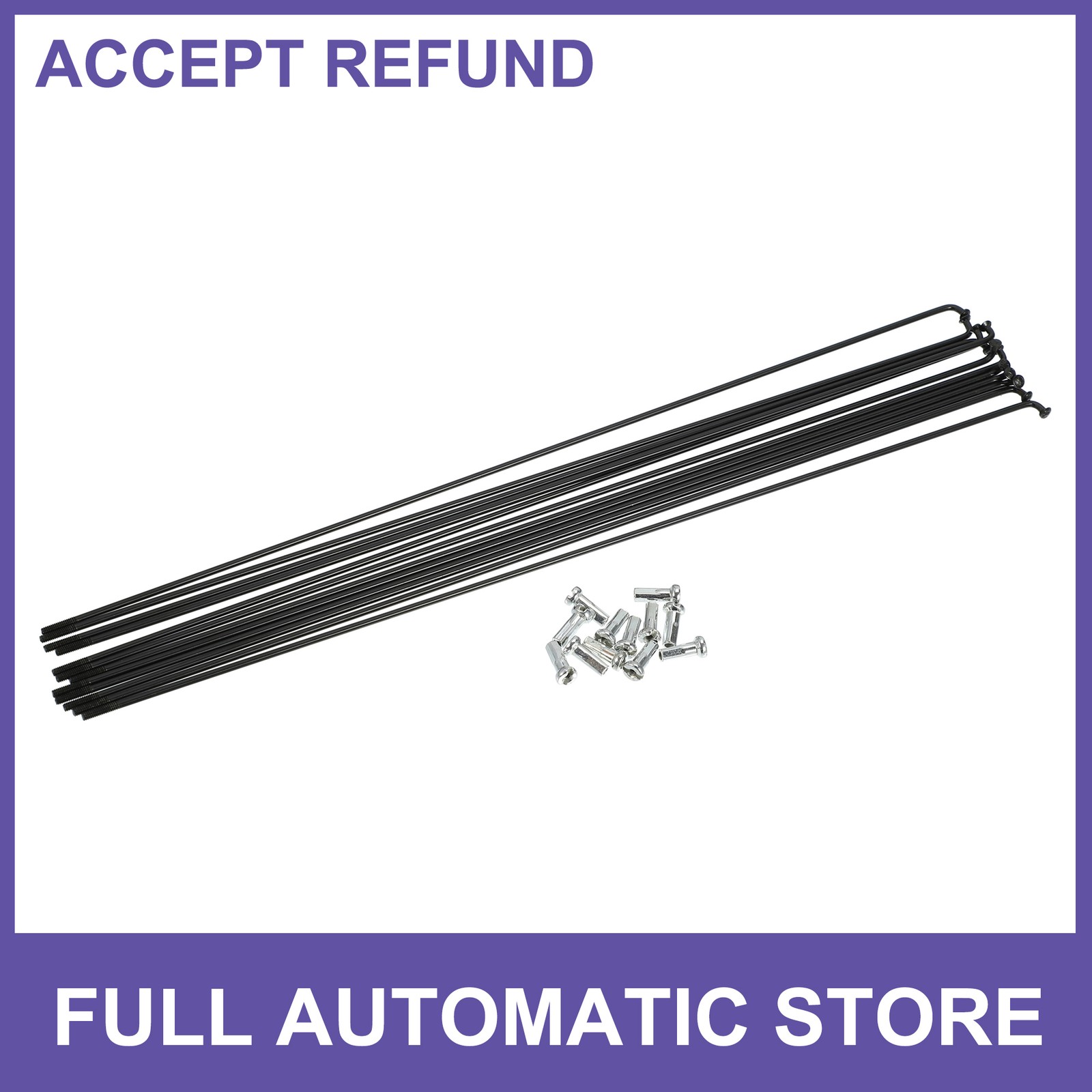 14G J Bend 284mm x 2mm Bike Bicycle Spokes with Nipples Steel Black Universal