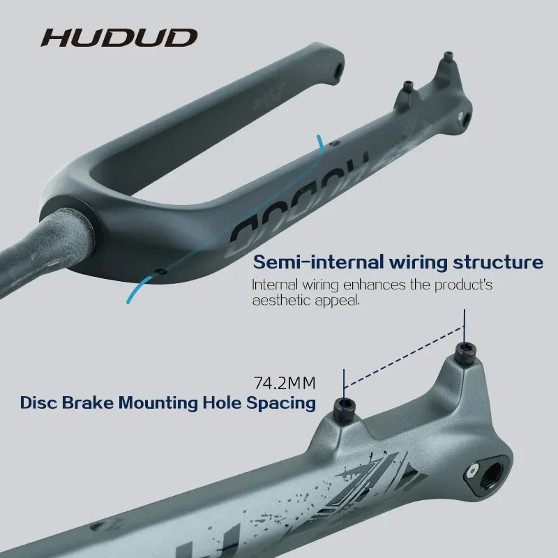 27.5/29 Inches Carbon MTB Fork Boost Thru Axle 15*110mm Tapered Internal Routing