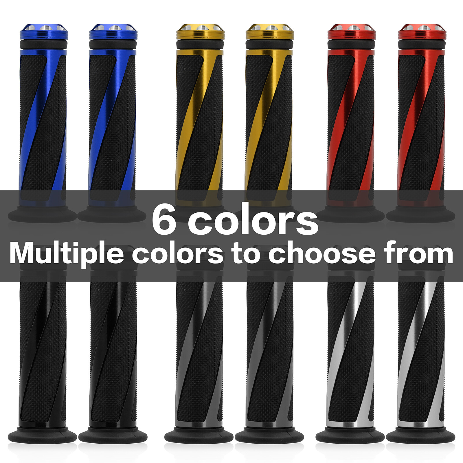 Handle Grips Motorcycle Handlebar Grip Dirt Pit Bike 7/8″ Rubber Gel Hand Grips