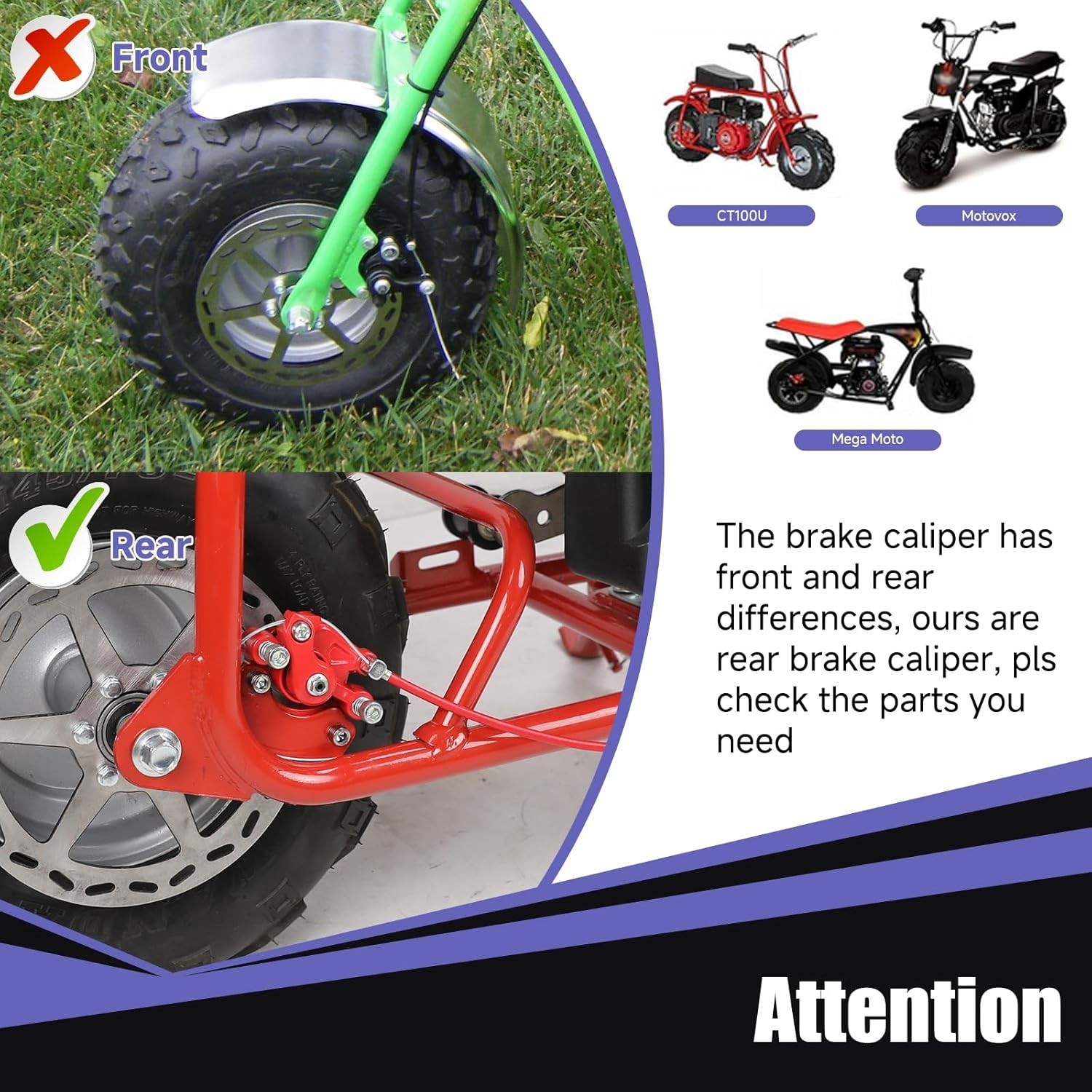 Complete Brake Upgrade Kit for Mini Bikes: 180mm Rotor, Caliper & Lever Included