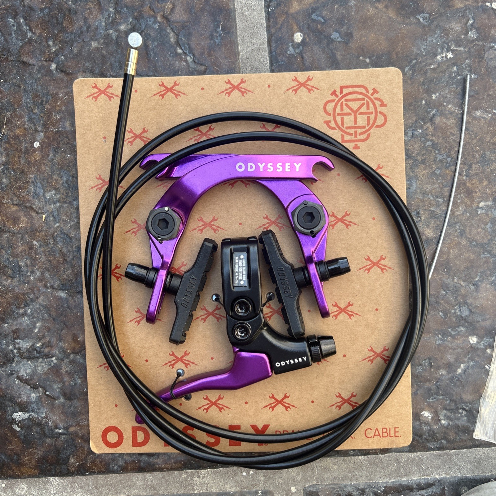 ODYSSEY BMX EVO 2.5 BICYCLE U-BRAKE KIT PURPLE / BLACK LIMITED EDITION SUNDAY