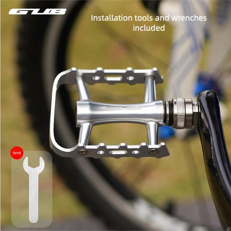 2 DU Aluminum Alloy Quick Release Bike Pedal for Folding MTB Bicycle Steel Axle