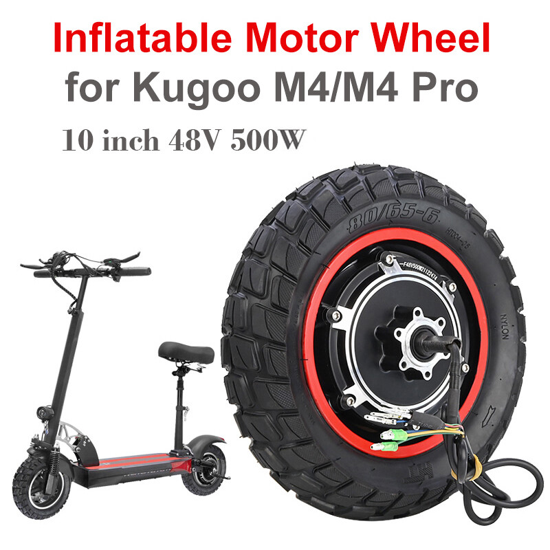 10In E-Scooter Hub Motor Wheel Waterproof Inflatable Rear Tire 500W 40V N5C9