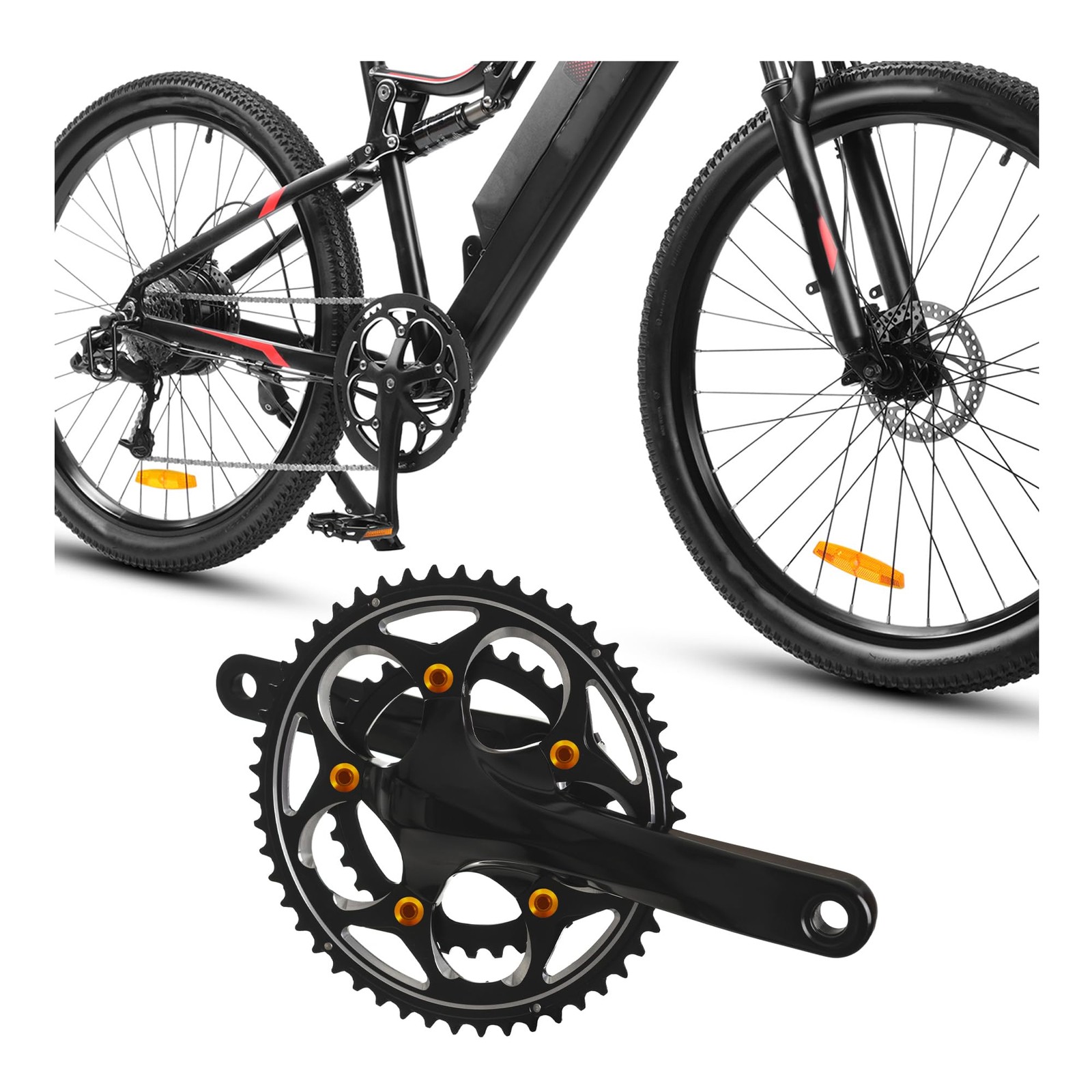 5PCS M8 Chainring Bolts, 7075 Aluminum Alloy Bike Crankset Screws, Single Cha…