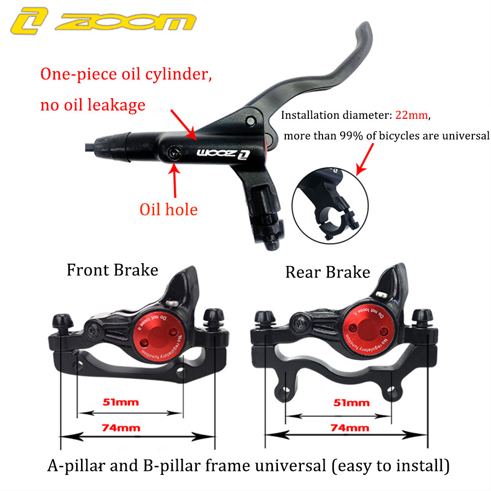 ZOOM HB-875 Bike Hydraulic Disc Brake For SHIMANO MT200 MT315 MT615 M365 M395