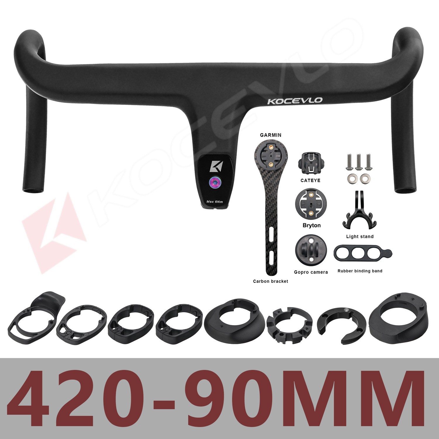 Cabron Fiber Integrated Handlebars Road Bike Drop Bar 28.6*360/380/400/420/440mm