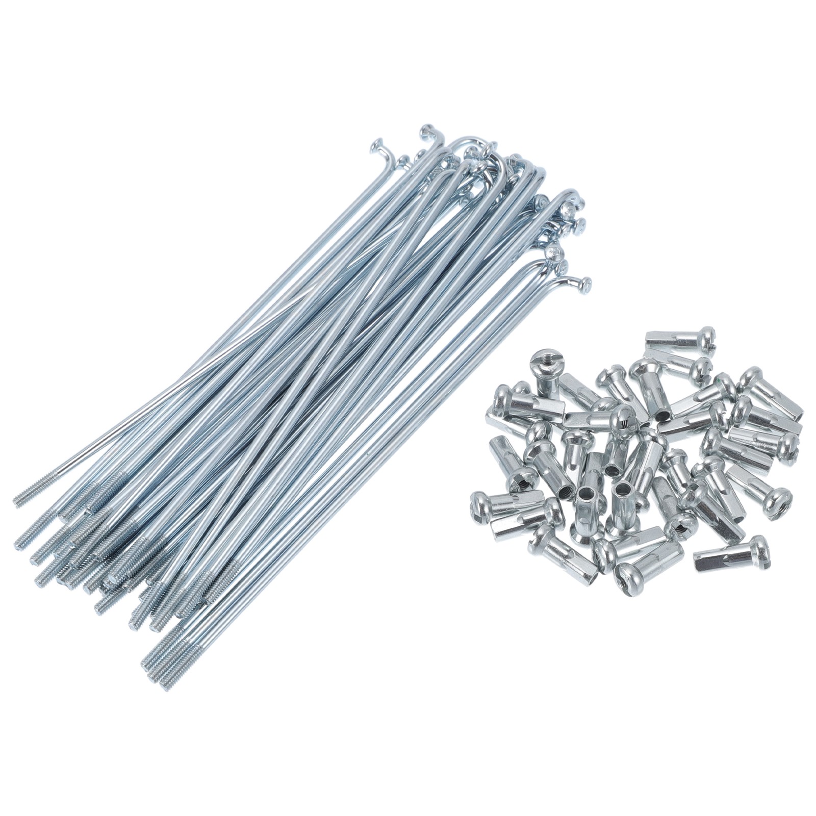 1 Set 13G 114mm Galvanized Steel 45 Universal Nipple Bike Spokes