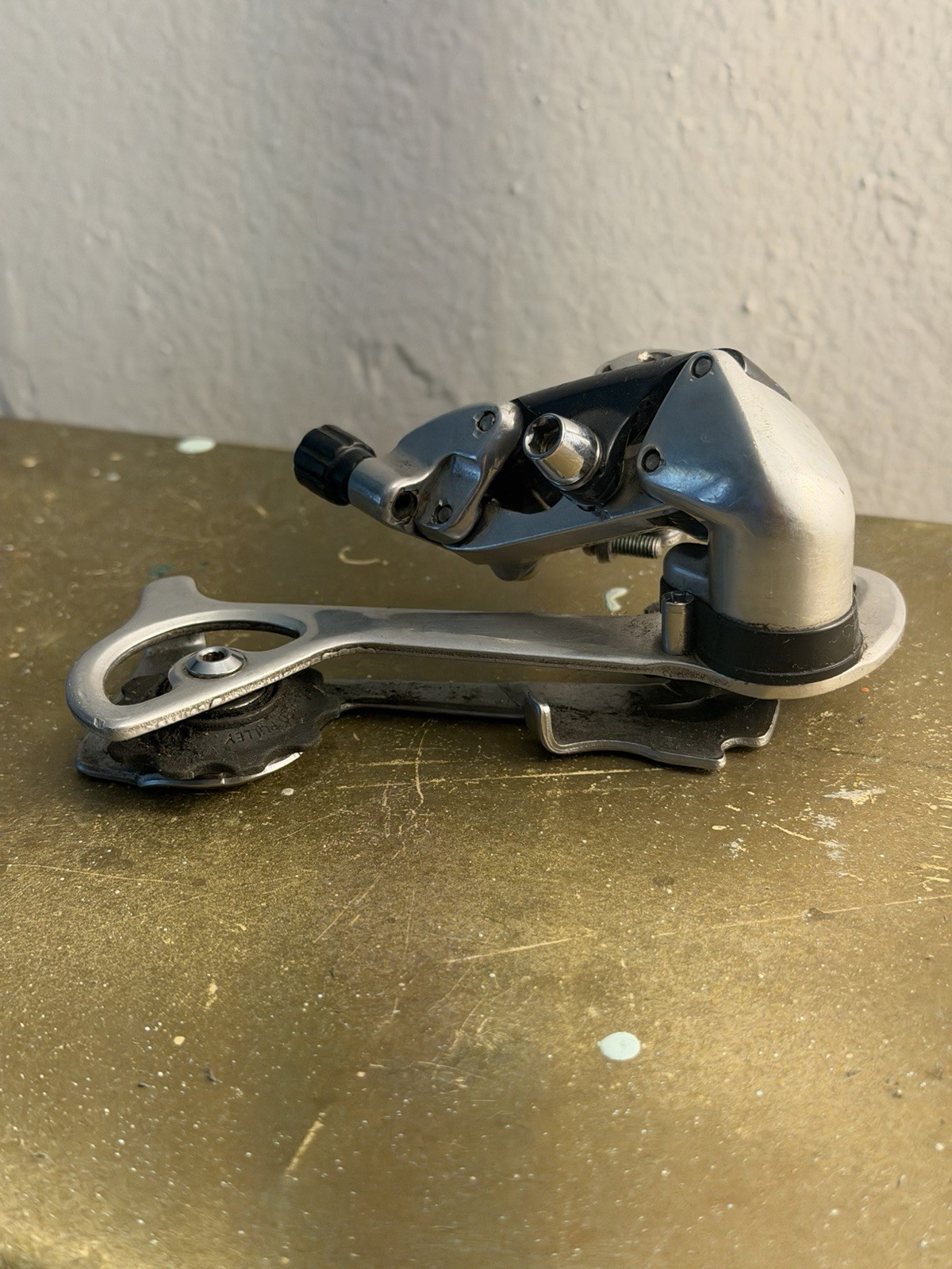 Vintage Shimano Deore XT RD-M735 Rear Derailleur Long Cage Silver Japan MTB