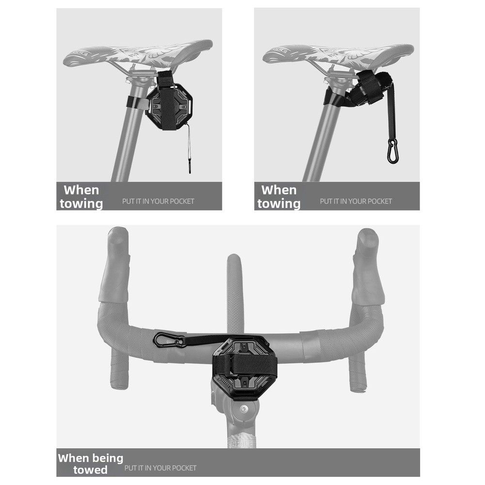 Adjustable 2.5m Electric Bike Leash with Zinc Alloy and Nylon Composite