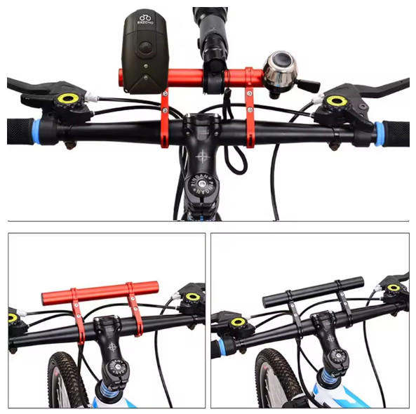 Bike Handlebar Extender Extension Bicycle Bar Mount Headlight GPS Holder Bracket