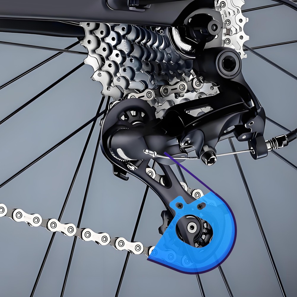 2Pcs Plastic Bike Chain Protector Sleeve Blue for Mountain and Road Bikes