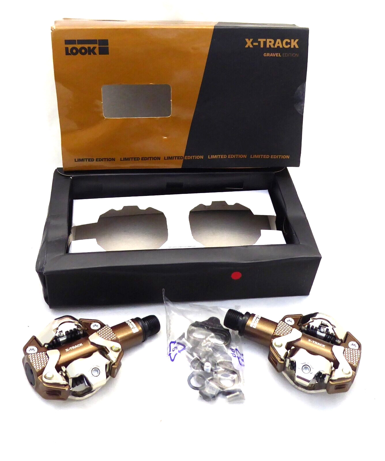 LOOK X-TRACK Pedals – Dual Sided Clipless, Chromoly, 9/16″, Gravel Limi Edition