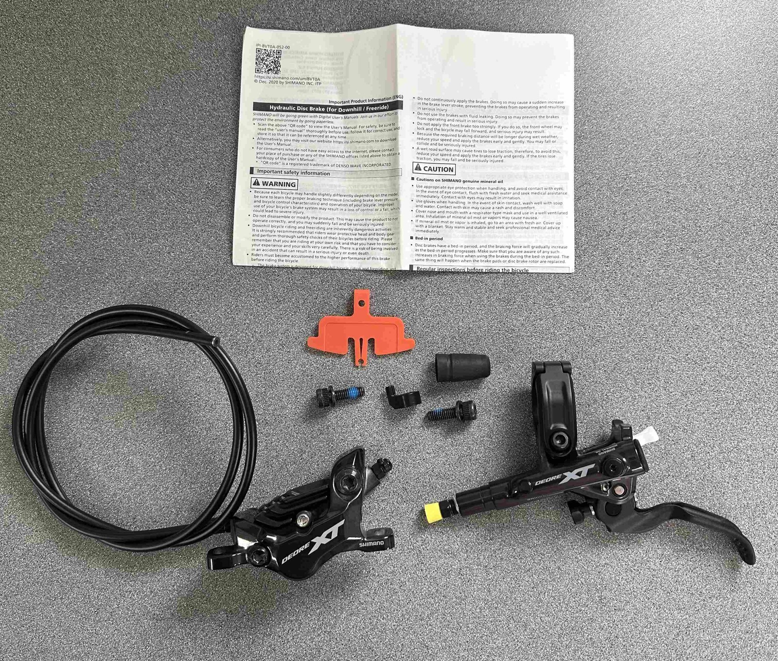 Shimano BL-M8100/BR-M8120 Deore XT Disc Brake Set – Left, 1000mm Hose *OE