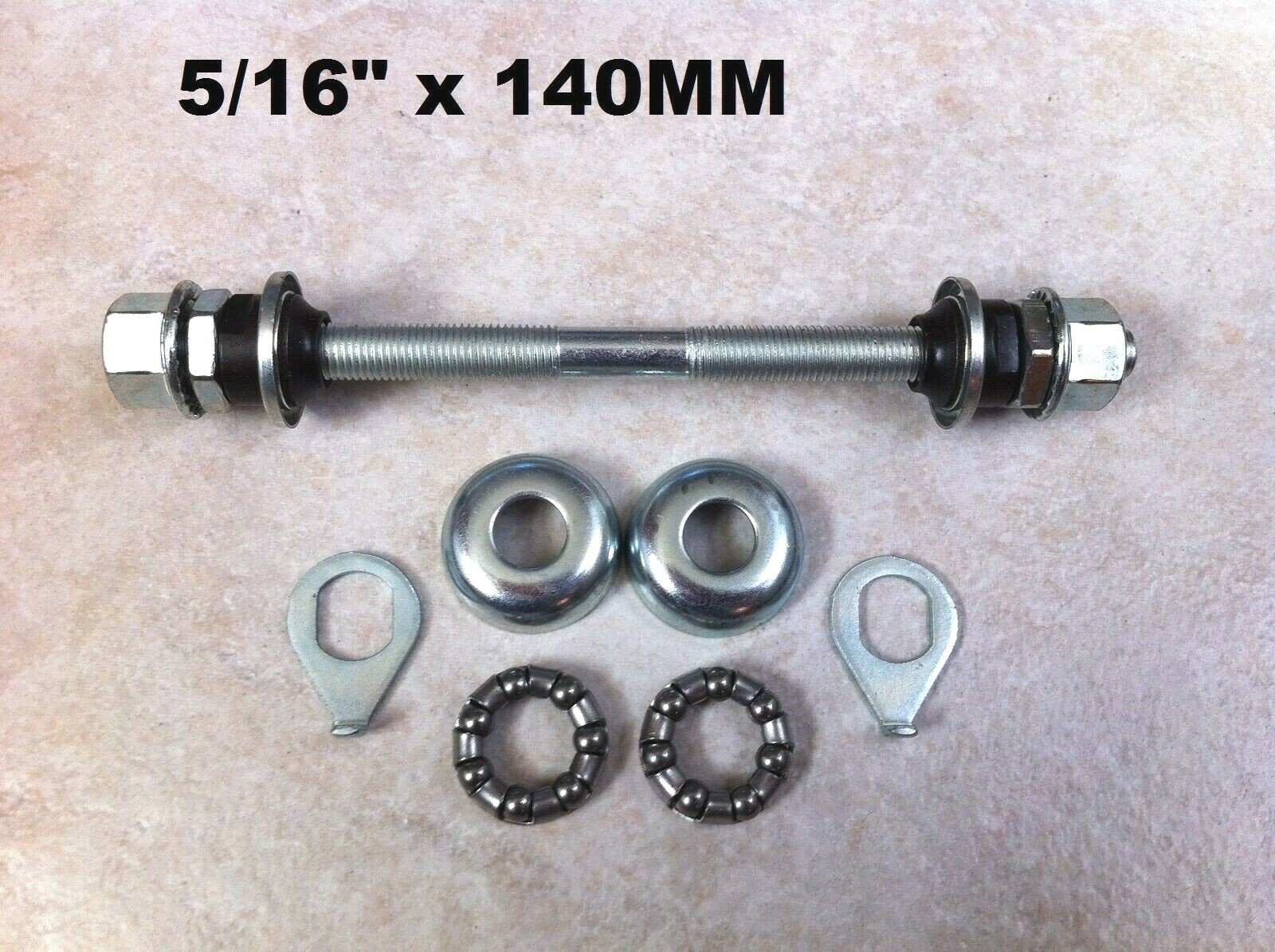 Vintage Bike 5/16″ x 140mm Front Hub Axle Bearings Cups for Schwinn Script Hub