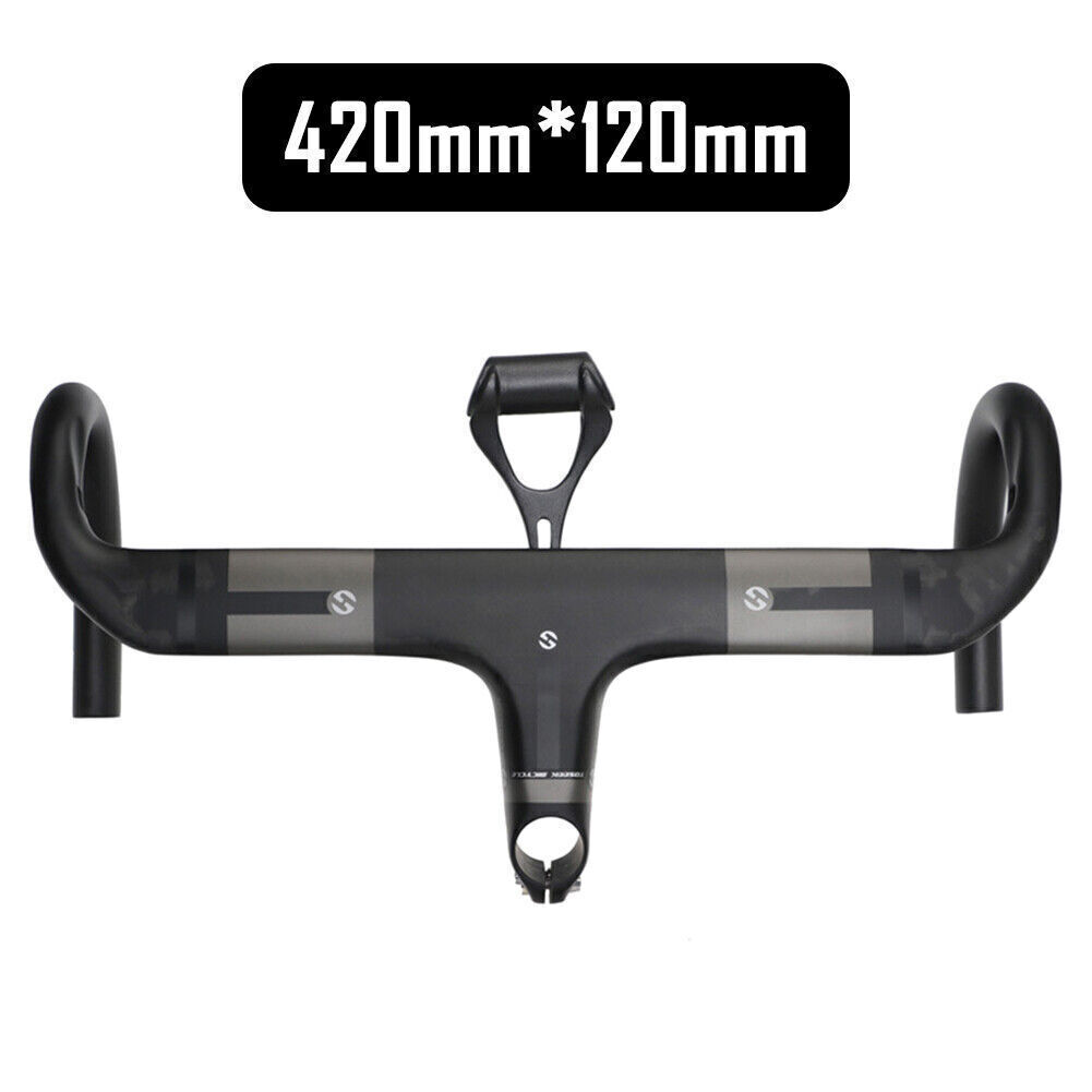 UD Integrated Bar Stem Road Bike Handlebars Carbon Fiber 28.6mm*400/420/440mm