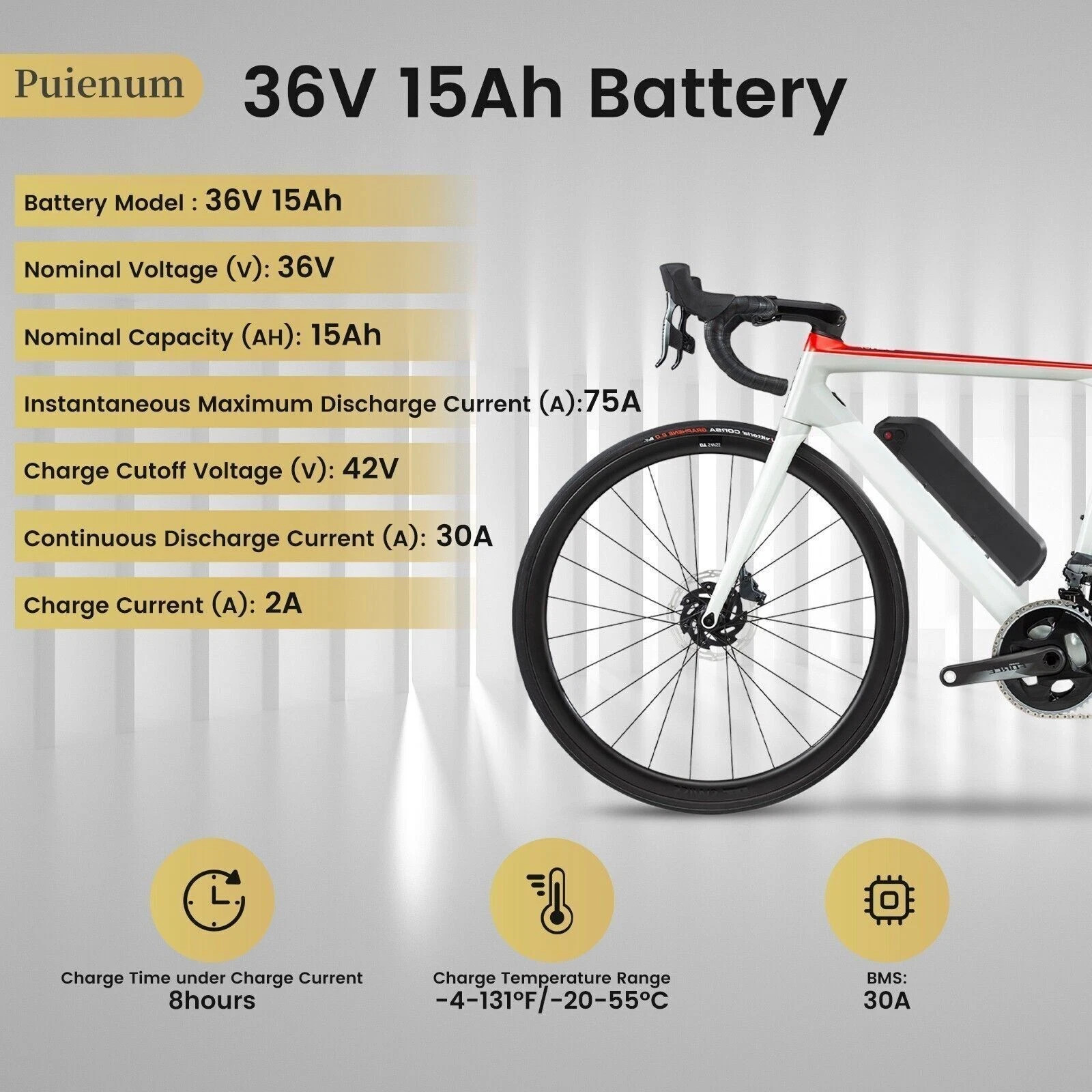 4PIN/5PIN 52V 48V 36V 10/15/20Ah 200W-2000W Electric Bicycle Lithium Battery