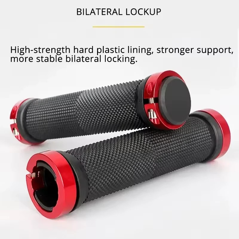 Ergonomic Rubber Bicycle Handlebar MTB Mountain Bike Grips Cycling Lock-On Ends