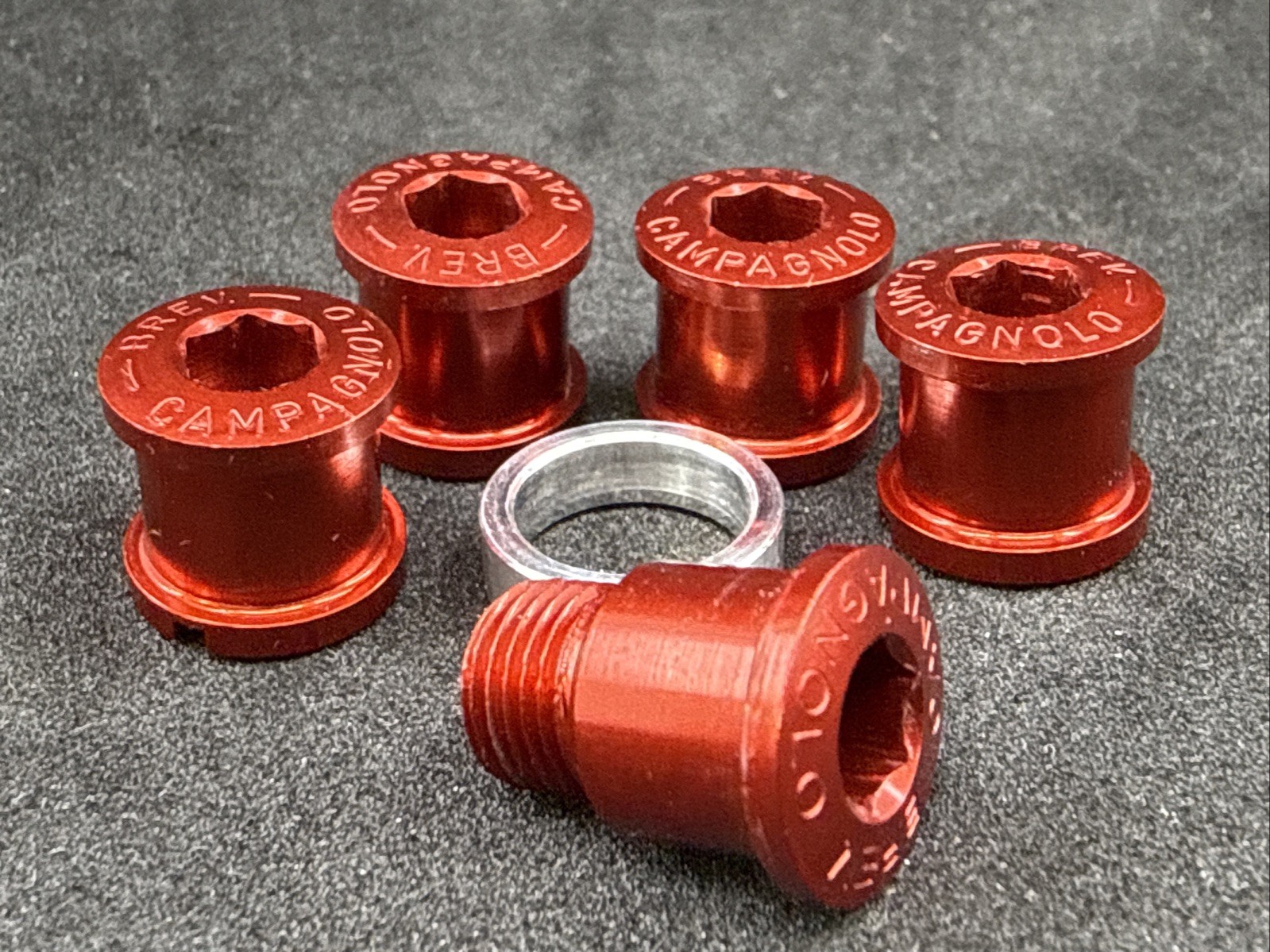 Campagnolo Brev. RED Chain Ring Bolts Campy Double Hidden Bolt Road Bike Vintage