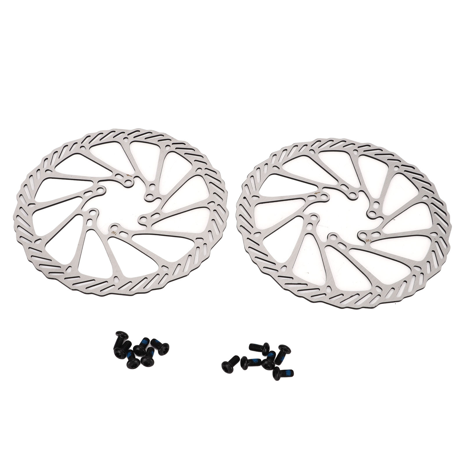 (160mm/6.3in)2 Pcs Bike Disc Brake Rotors Lightweight Fast Heat Dissipation