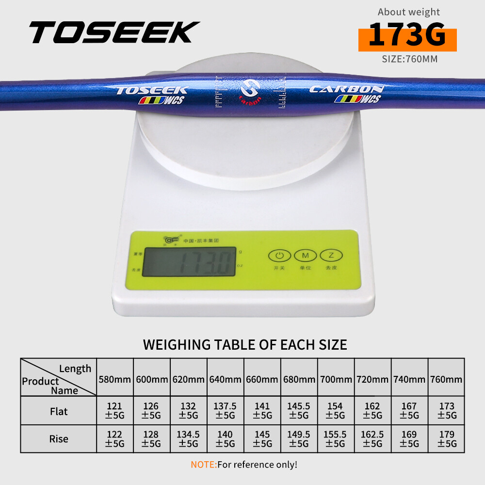 Blue Purple Carbon Handlebar Mountain Bicycle Flat Bar Rise Bar 31.8*600-760mm
