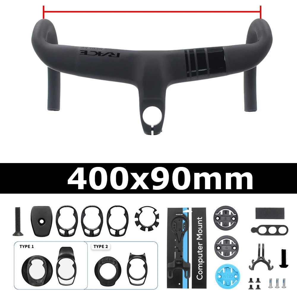 Full Carbon Fiber Road Bike Integrated Handlebar Internal Cable Di2 with Mount