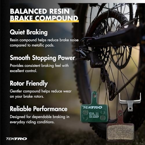Resin Disc Brake Pads 2 Pack Organic For Hydraulic Brakes Smooth Powerful