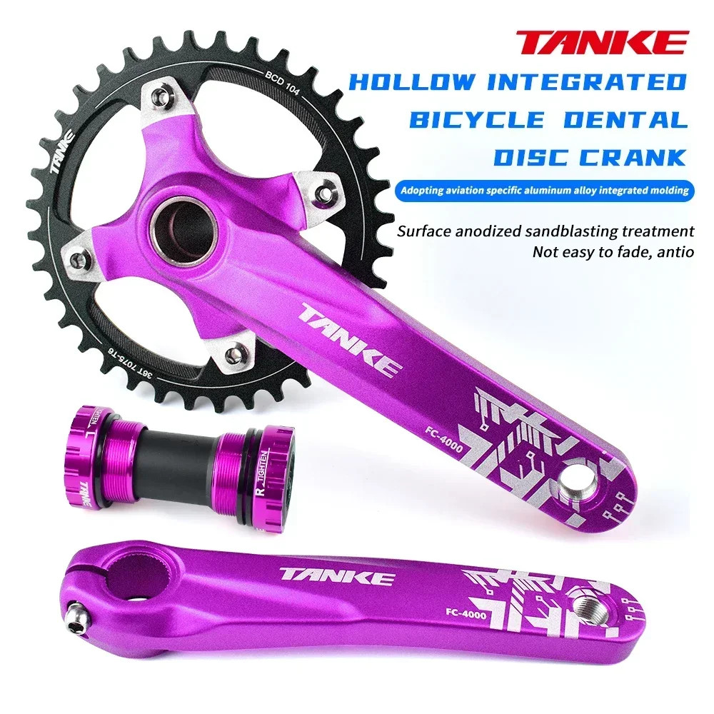 104BCD MTB Narrow Wide Chainring 32T-44T Ultralight Single Crankset Disc