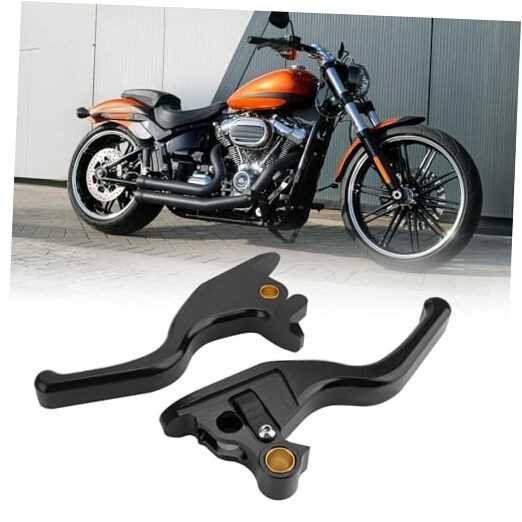3 Finger 5.9″ Shorty Brake Clutch Levers Kit for 2015-2024 Harley Softail