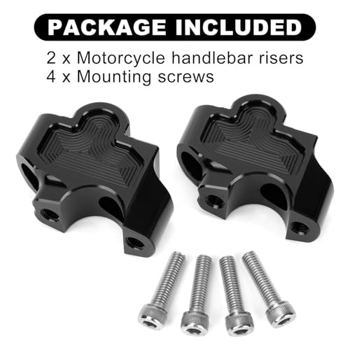 Motorcycle Handlebar Risers, CNC Handle Bar Risers Mount Clamp Adaptor