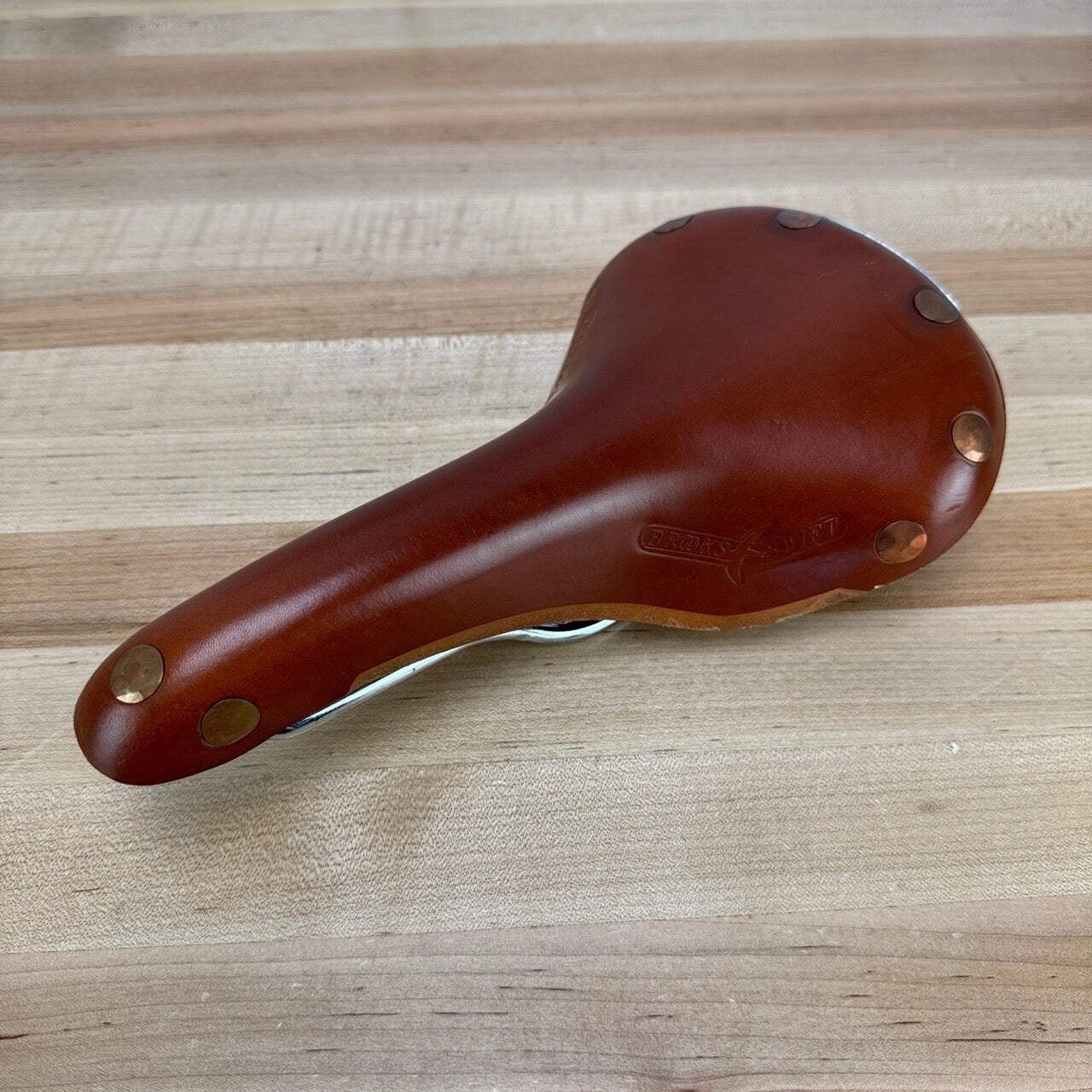 New! Brooks Swift Honey 7x7mm Steel Rails 153mm Bike Saddle MSRP $220