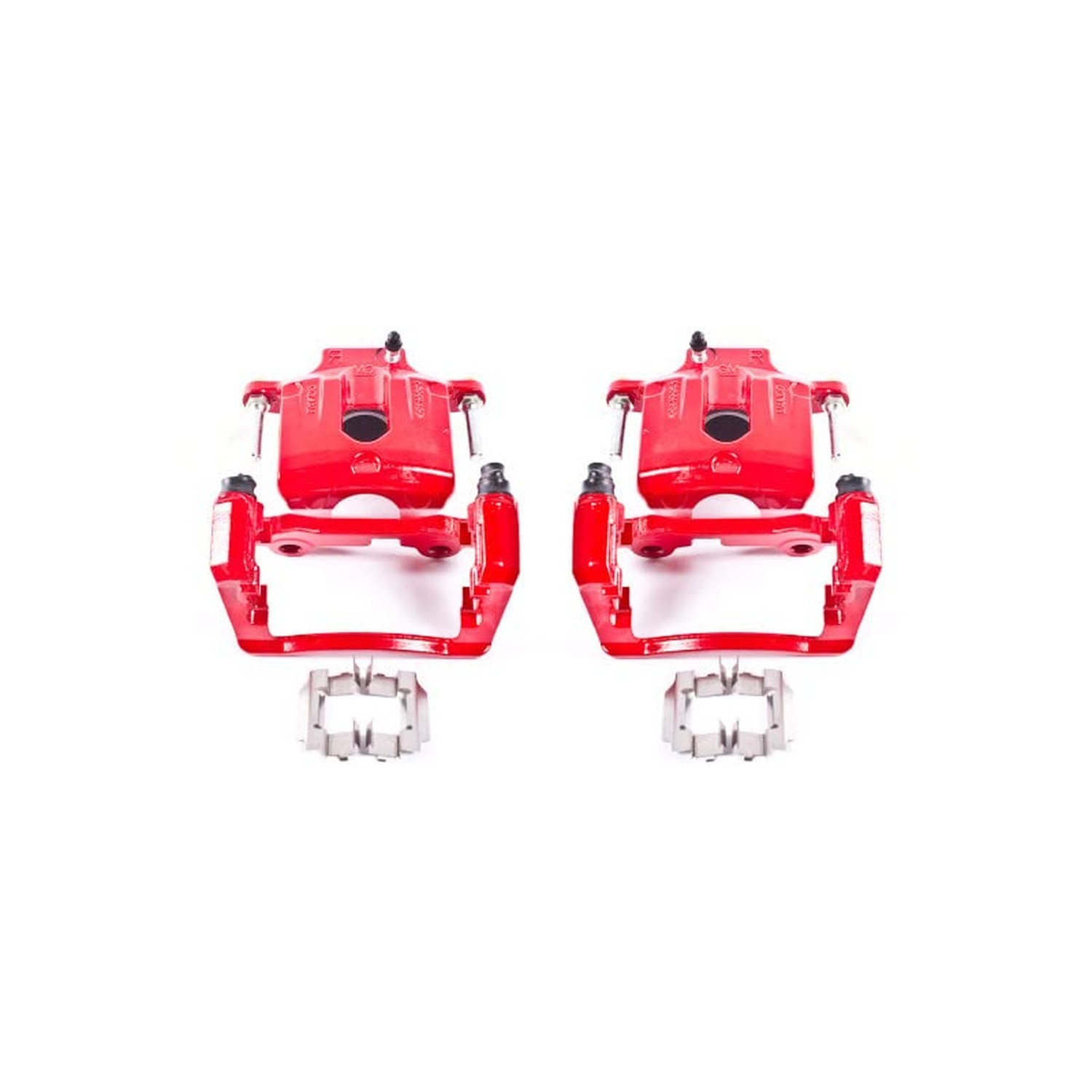Power Stop Rear S4804 Pair of High-Temp Red Powder Coated Calipers for Rainie…