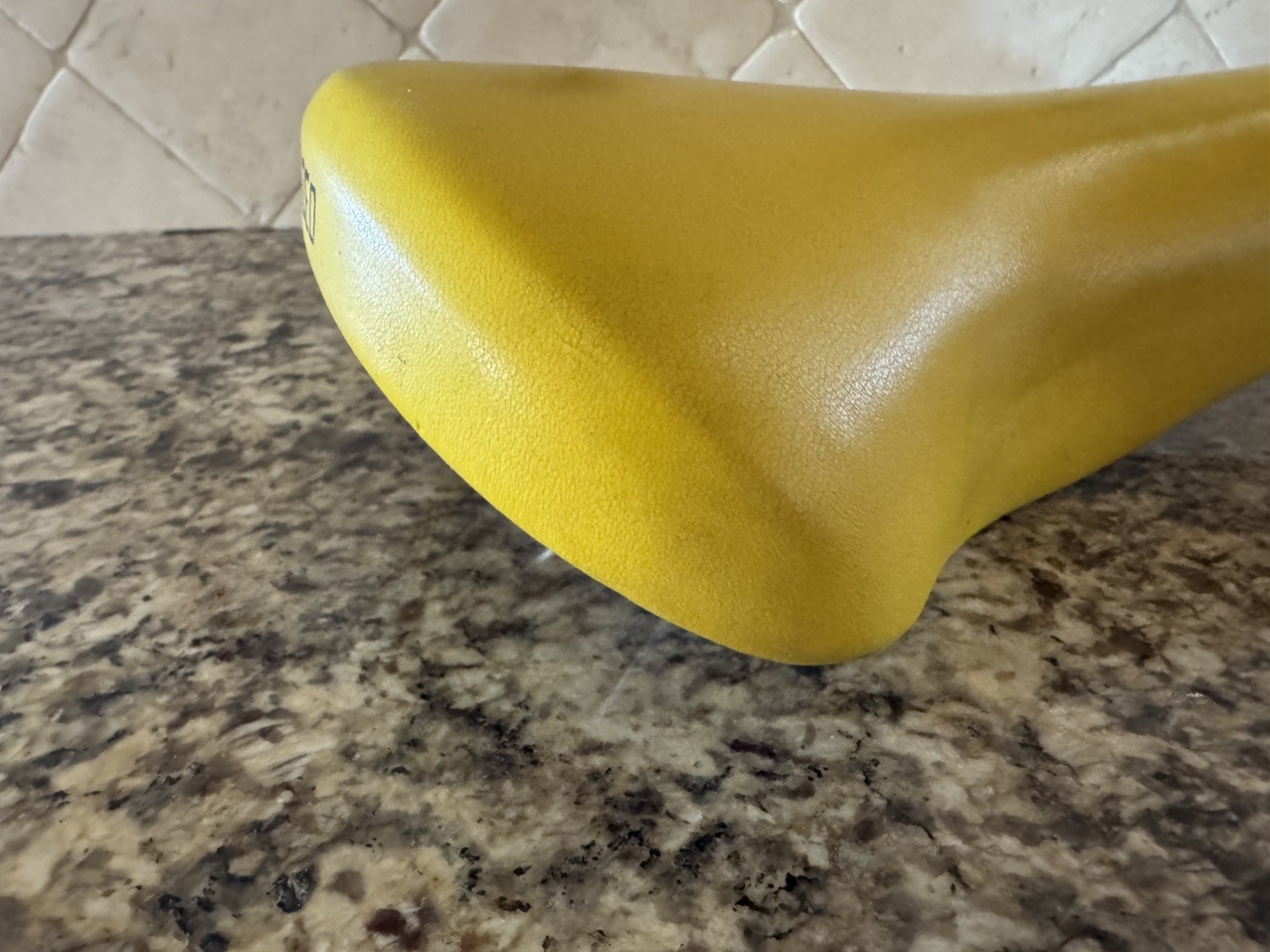 Specialized Vintage Saddle Seat. Italy. Flag Logo. 1980’s. Yellow. Bicycle.