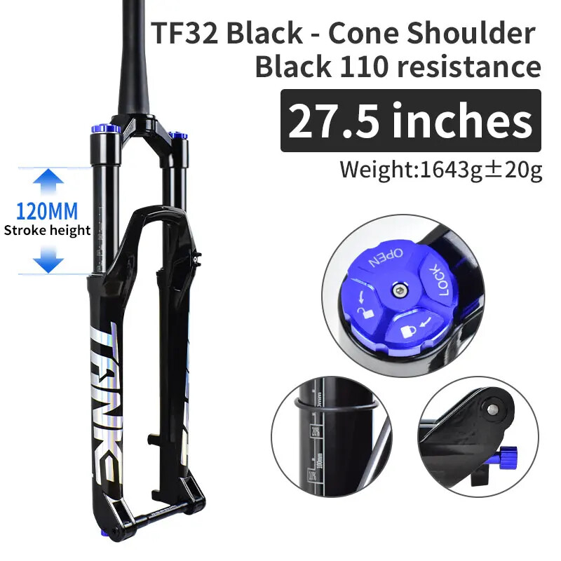 Mountain Bicycle Boost Suspension Air Fork 27.5/29Inch 120mm Travel Front Fork