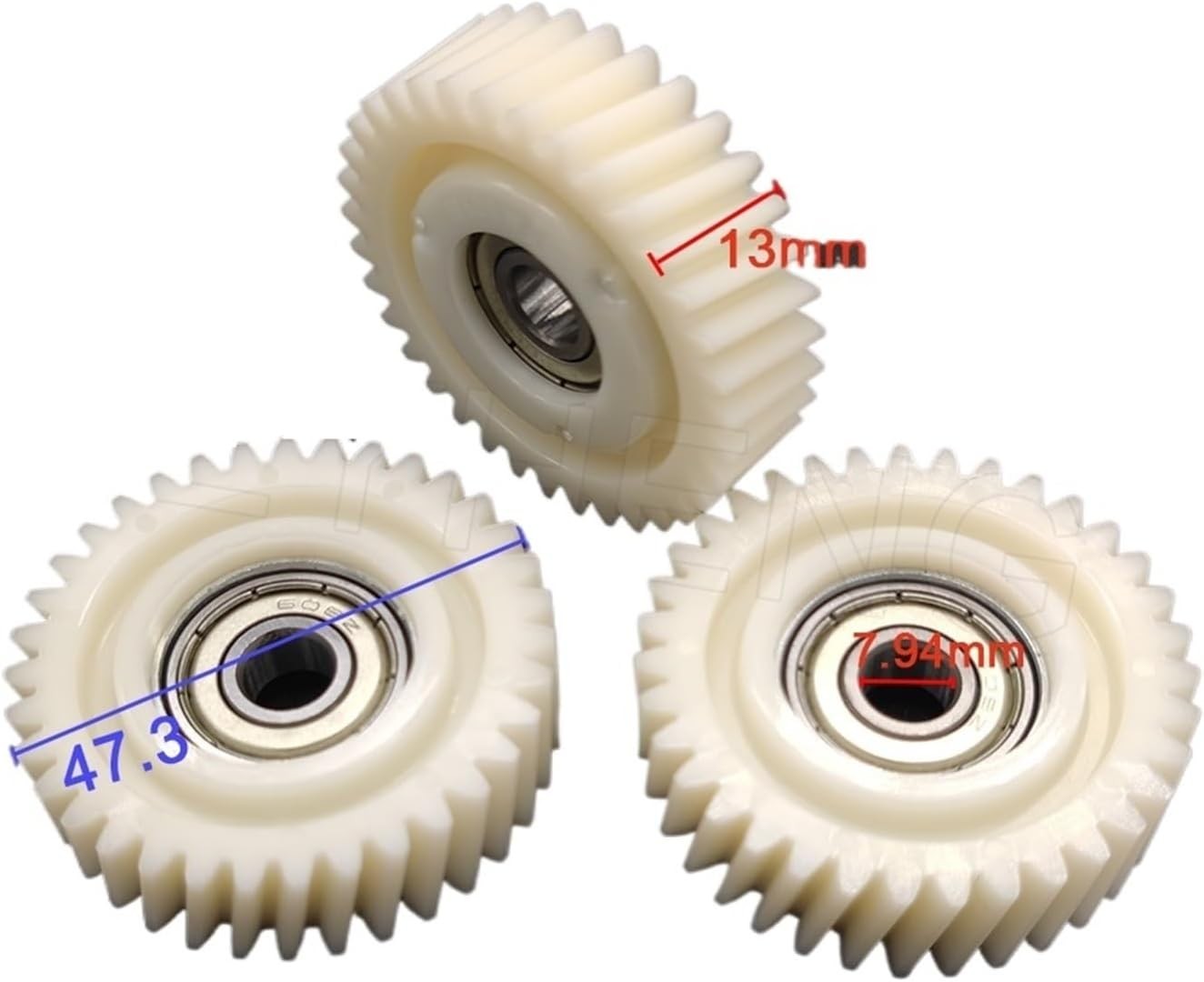 E Bike Motor Gear 47.3x13mm Oblique Planetary Gear 35 Teeth Helical Gears wit…