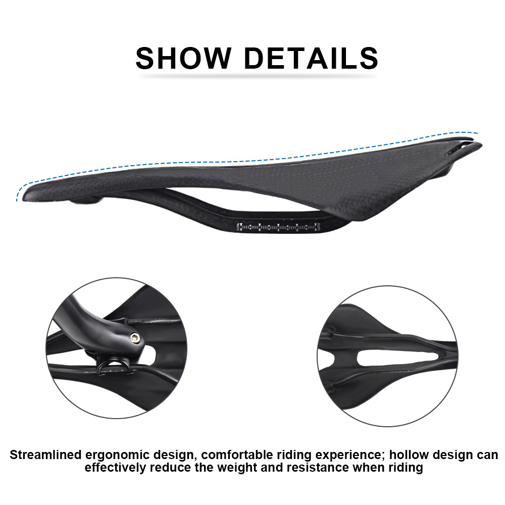 Carbon Fiber Road Front Seat Mat MTB Bike Saddle For Cycling 270*141 USA Stock